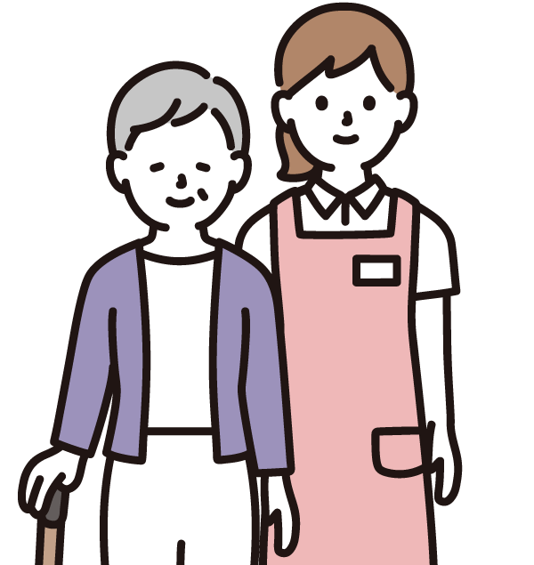 杖を持つ方とペルパー