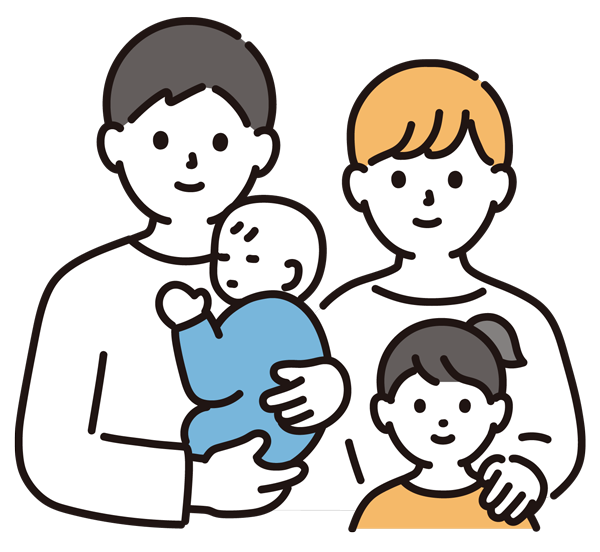 子どもと家族のイラスト