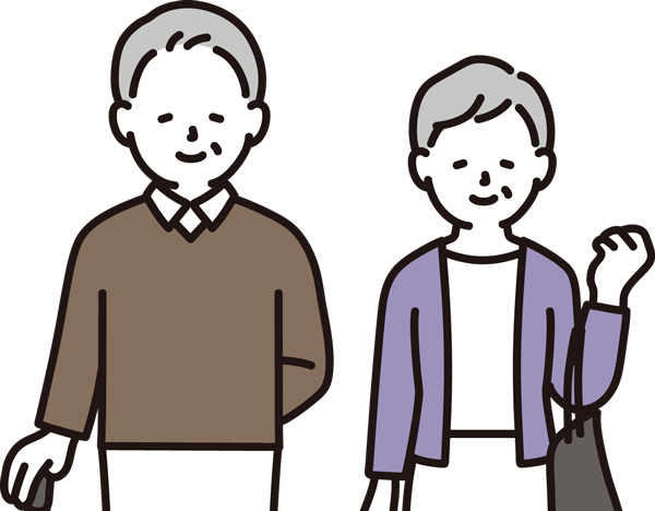 老夫婦のイラスト