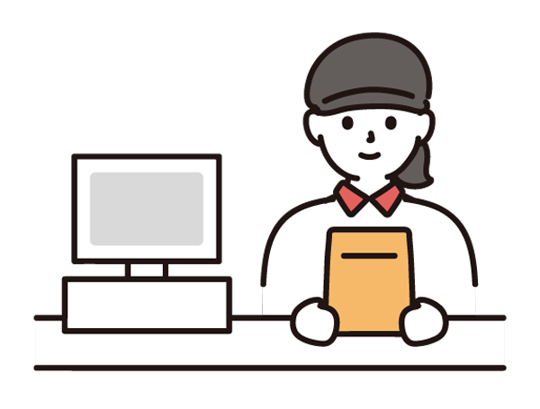 販売業務店員のイラスト